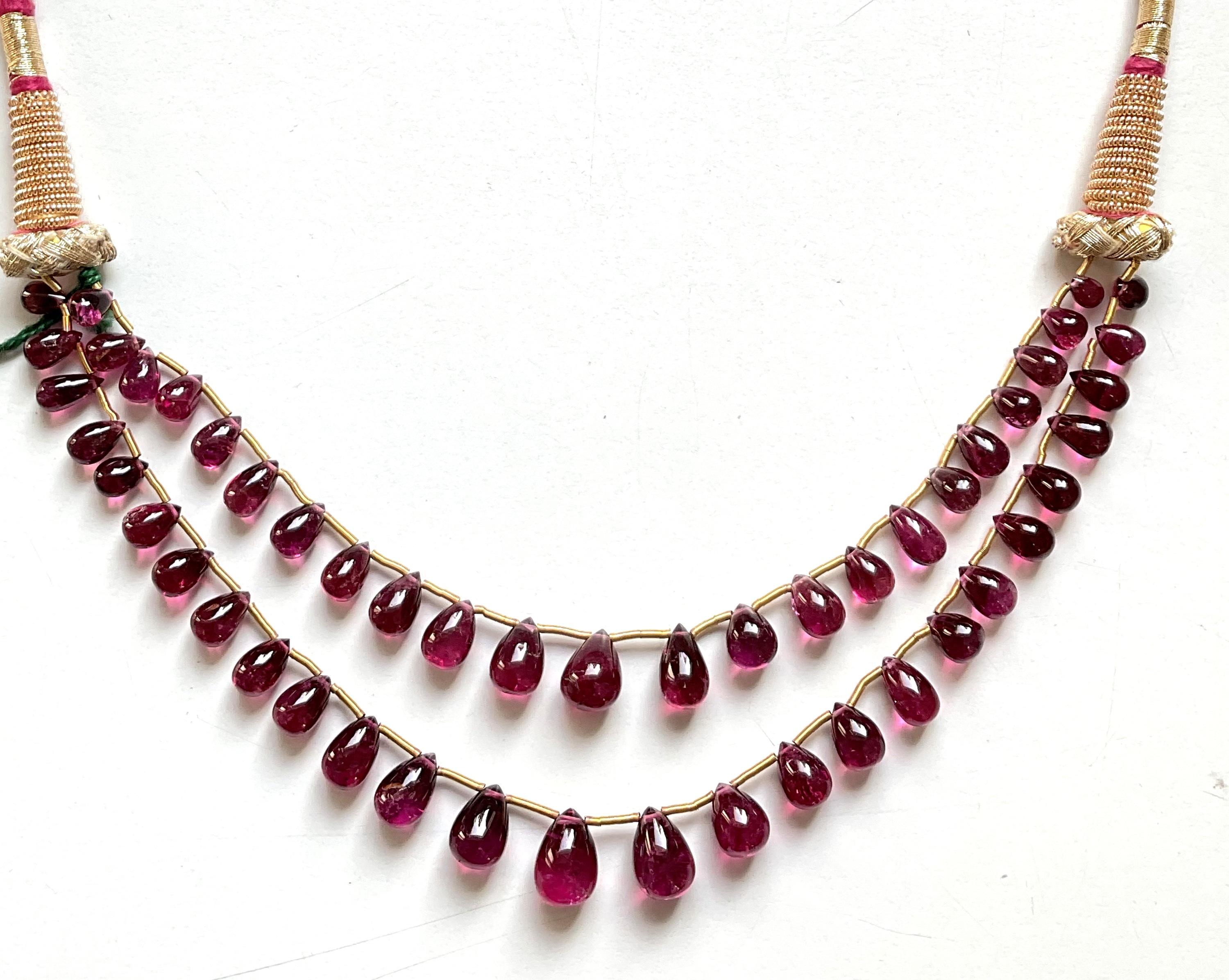 82,60 Karat Rubellit Turmalin plain Tropfen Layout für Schmuck natürlichen Edelstein im Angebot 2