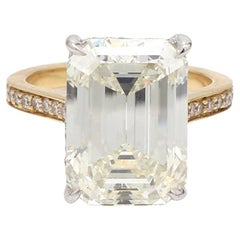 8.26ct Internally Flawless Emerald Cut, L color GIA certified