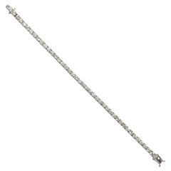 8.27 Carat Round Brilliant Cut Diamond Tennis Bracelet 14 Karat White Gold