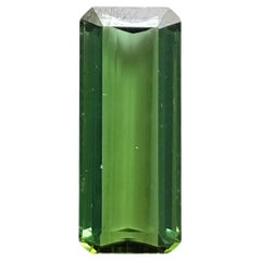 8.27 carats green Tourmaline octagon Faceted cut stone Top Quality Natural gem