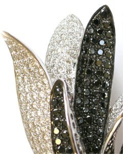 8.29 carats of diamond leaves brooch