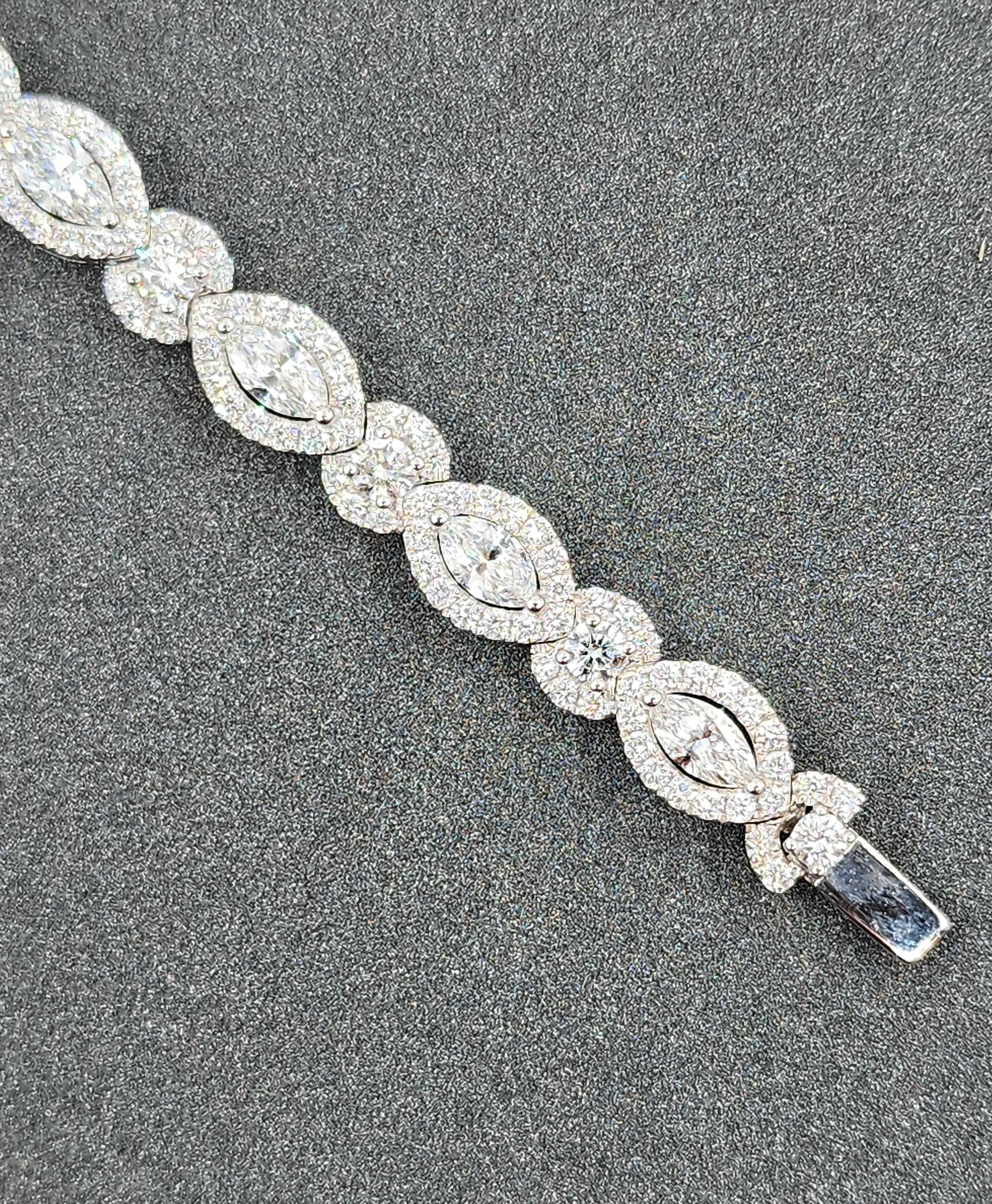 8,29 Karat Diamant-Tennisarmband (Gemischter Schliff)