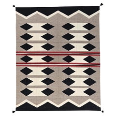 Tappeto in pura lana, tessuto a mano, con motivo geometrico in stile sud-occidentale, trama piatta, 248 x 305 cm