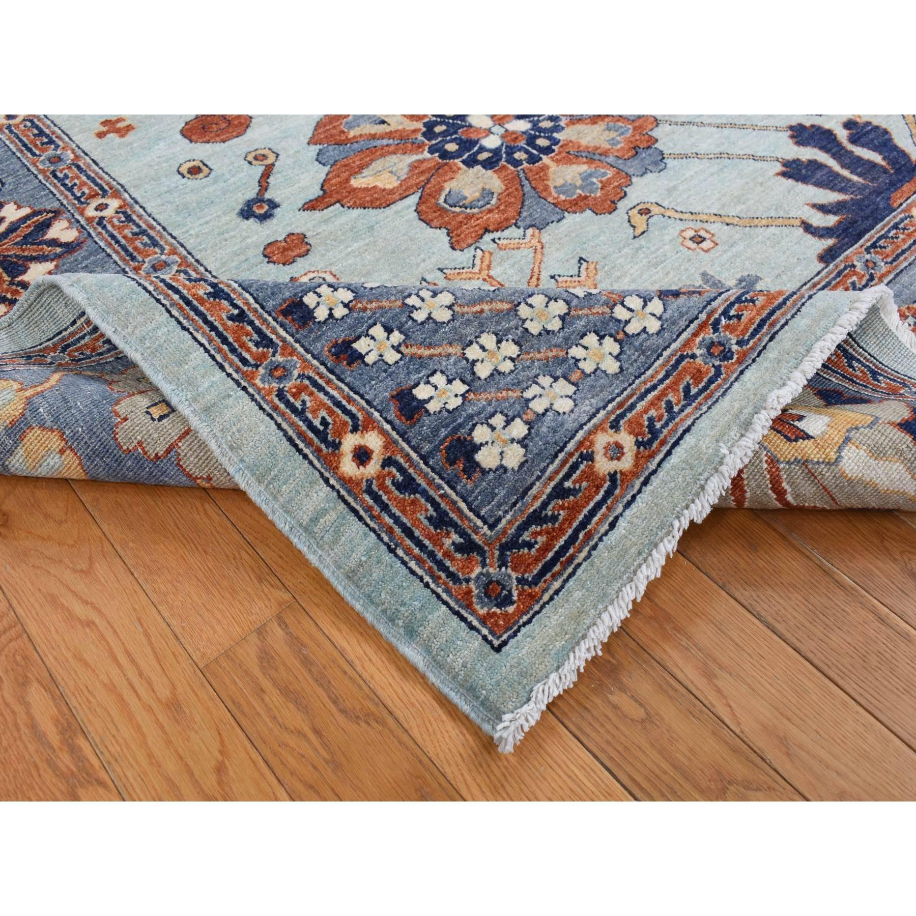 8'2''x10' Grauer Peshawar mit antikem Sultanabad Rugs Design Handgeknüpfter Teppich (Handgewebt) im Angebot