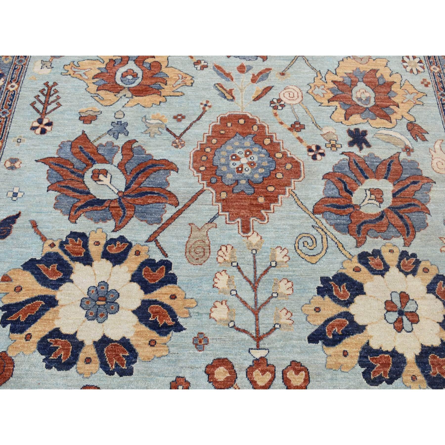 8'2''x10' Grauer Peshawar mit antikem Sultanabad Rugs Design Handgeknüpfter Teppich (Wolle) im Angebot