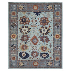 8'2''x10' Grauer Peshawar mit antikem Sultanabad Rugs Design Handgeknüpfter Teppich