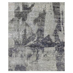 8
2 "x10
Sombras Grises Abstracto Diseño Moderno Alfombra 100% Lana Anudada a Mano