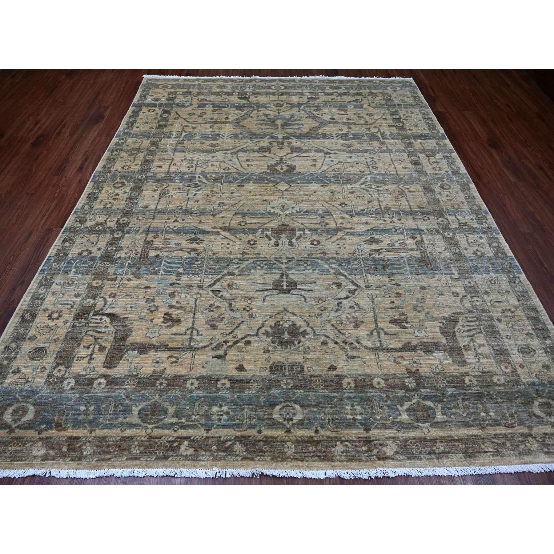 Marrone chiaro, disegno Bijar Garus con Abrash distinti, Peshawar, annodato a mano, 100% lana, tinture vegetali, Tappeto orientale
Materiali primari: Lana
Lattice: No Pile 
altezza: 0,25 pollici
Stile: Tradizionale
Colore primario: Marrone
Colori