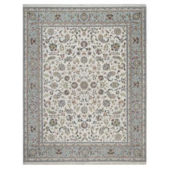 8
2"x10
4" Vista White Nain with All Over Design Hand Knotted Wool 
Silk Rug