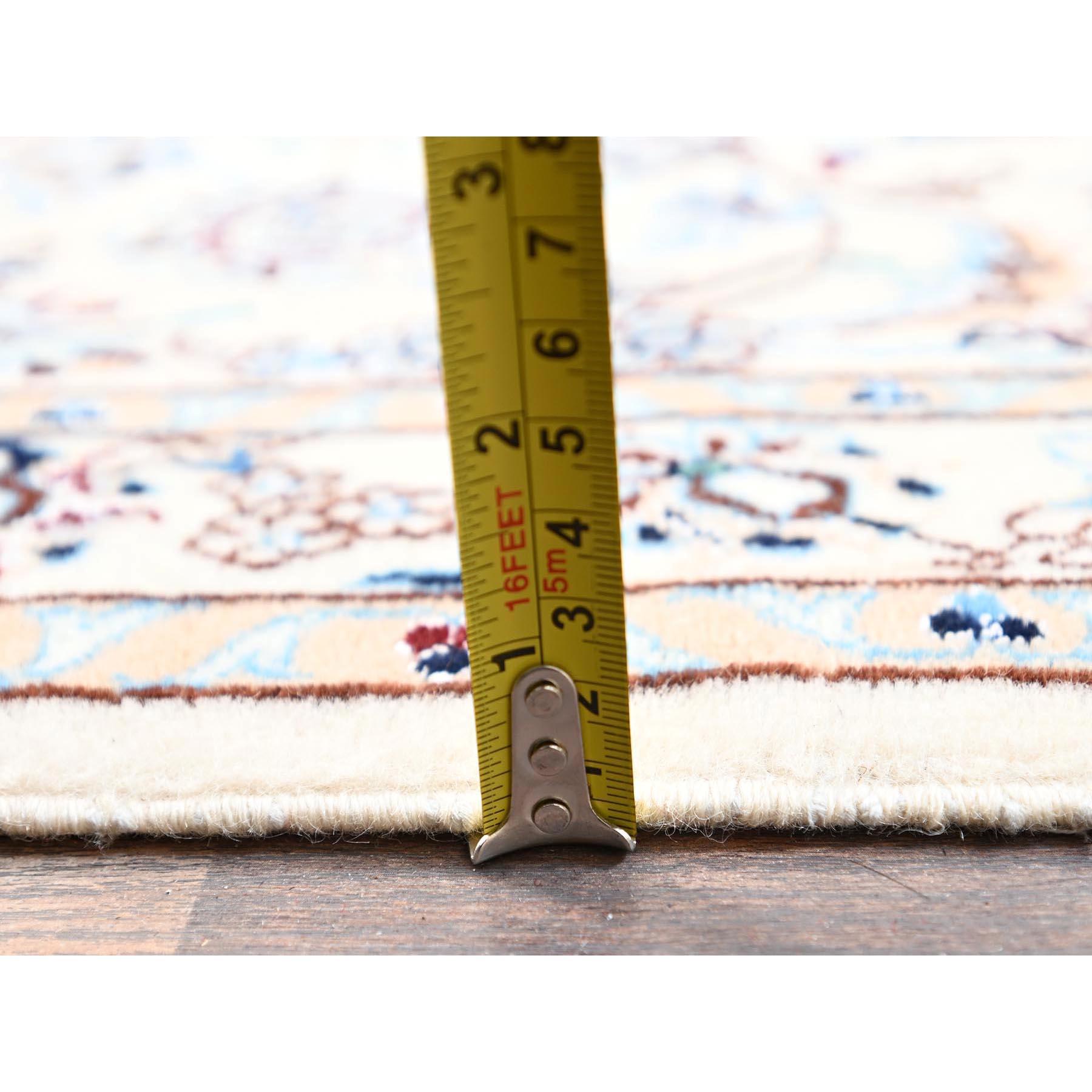 Tappeto Persiano Nain 400 KPSI in Lana e Seta Annodato a Mano 8'2 