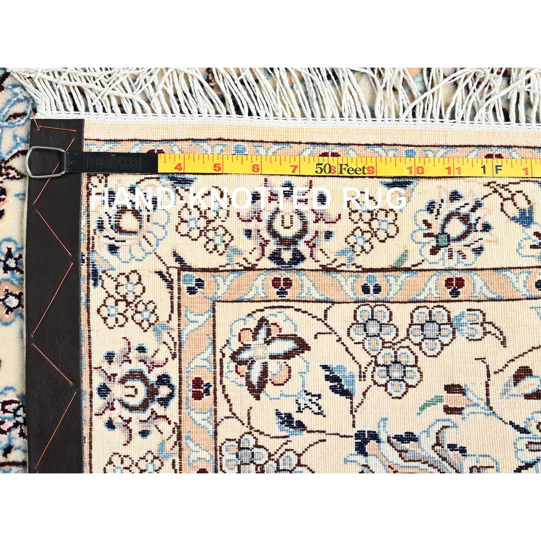 Tappeto Persiano Nain 400 KPSI in Lana e Seta Annodato a Mano 8'2 