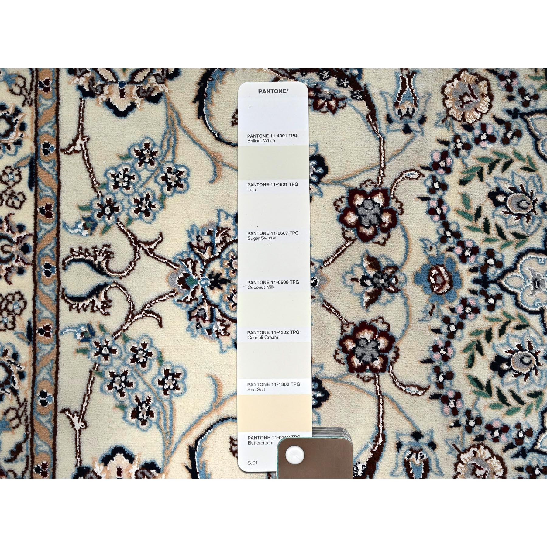 Tappeto Persiano Nain 400 KPSI in Lana e Seta Annodato a Mano 8'2 