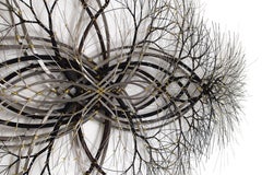 82"x51" Metal Wall Sculpture in Stainless and Bronze #719