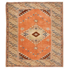 8.2x9.7 Ft One-of-a-Kind Turkish Rug, Traditional 20th-Century Handmade Carpet
