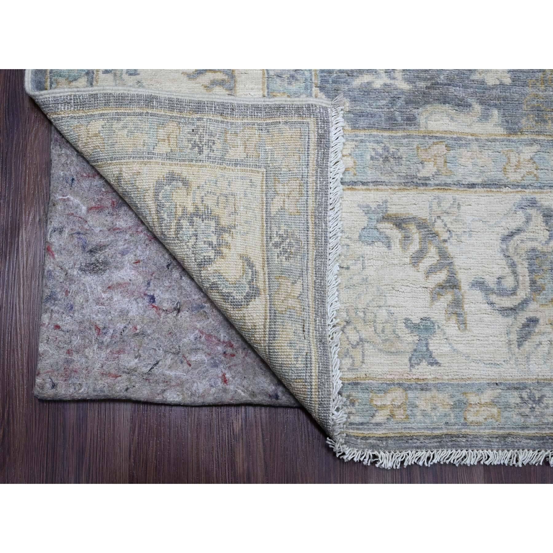 Afghano Tappeto orientale Peshawar Ziegler Mahal Design annodato a mano in pura lana 8'2 