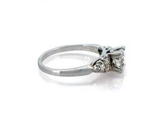 .83 Carat Diamond Antique Engagement Ring 18 Karat White Gold