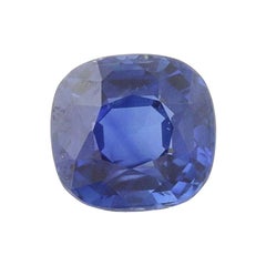 .83 Carat Loose Sapphire Gemstone Antique Square Cushion Cut Top Color Solitaire