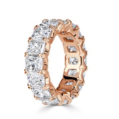 8.3 Carat Radiant Band Brilliant White 14K Gold Radiant Elegance High Jewellery
