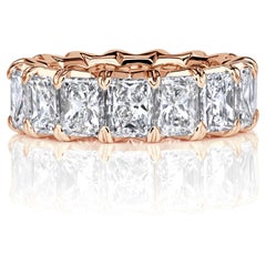 8.3 Carat Radiant Band Brilliant White 14K Gold Radiant Elegance High Jewellery