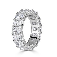 8.3 Carat Radiant Band Brilliant White 18K Gold Radiant Elegance Heirloom