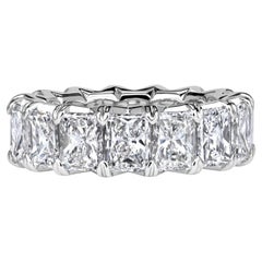 8.3 Carat Radiant Band Brilliant White 18K Gold Radiant Elegance Heirloom