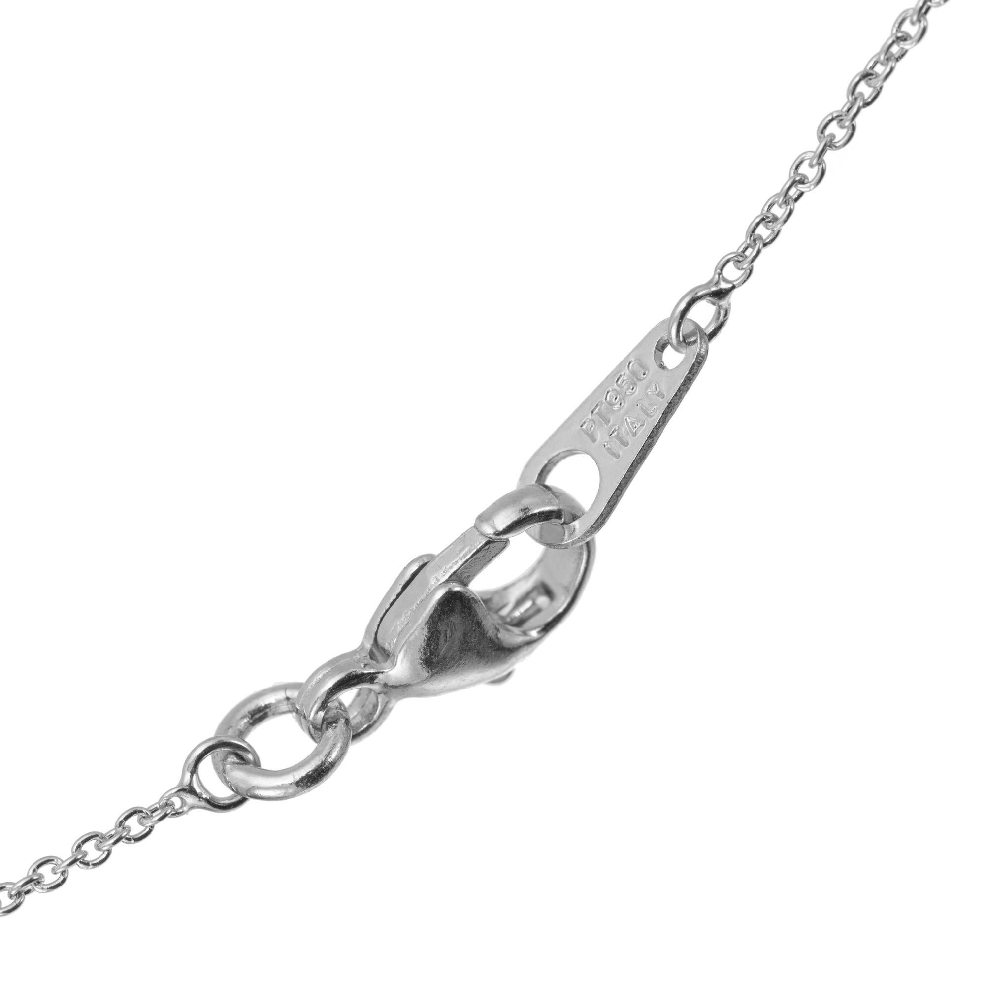 .83 Carat Tanzanite Diamond Halo Platinum Pendant Necklace In Good Condition For Sale In Stamford, CT