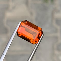8,3 Cts Intensive Orange Farbe Mandarin Citrin Edelstein für Schmuck 14 mm