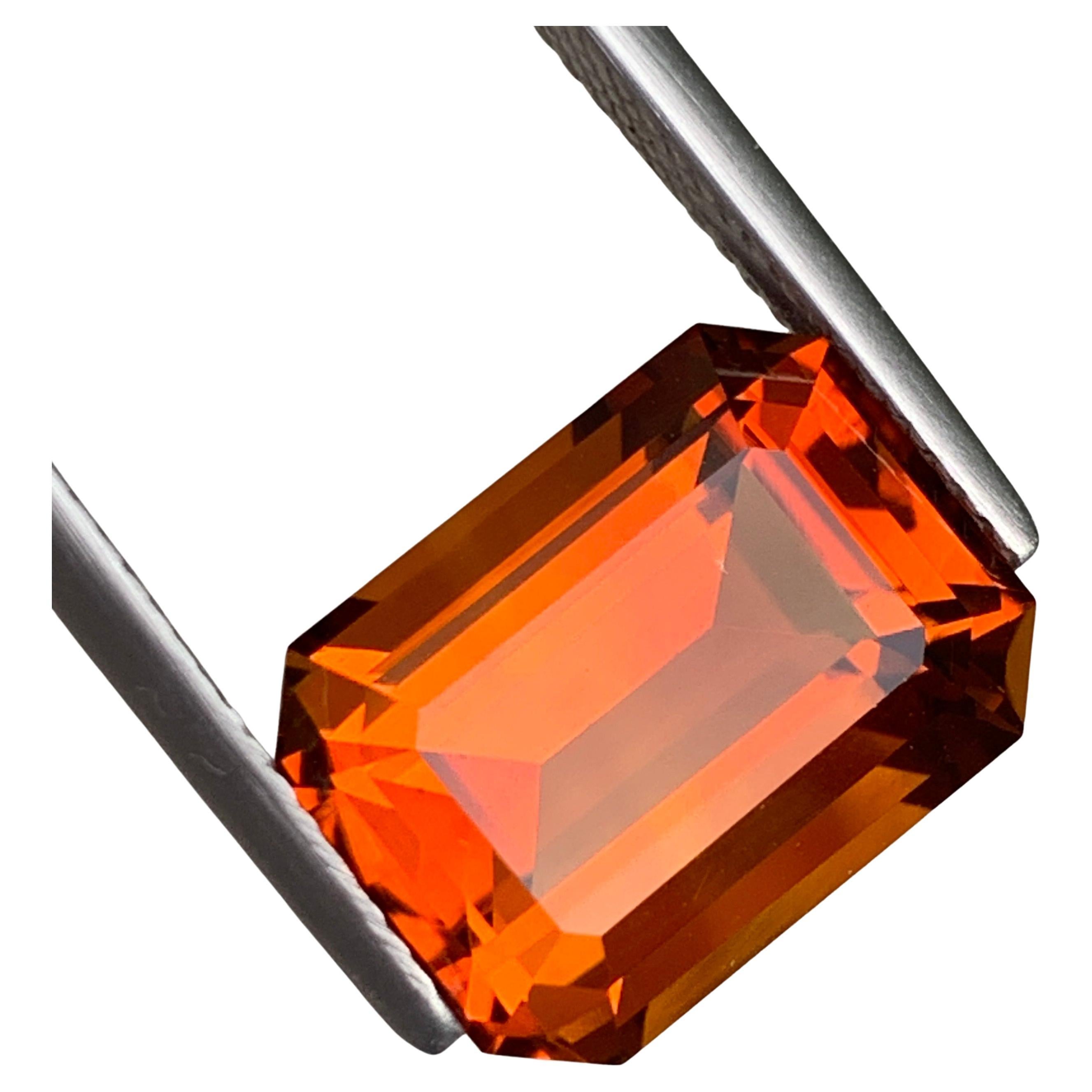 8,3 Cts Intensive Orange Farbe Mandarin Citrin Edelstein für Schmuck 14 mm