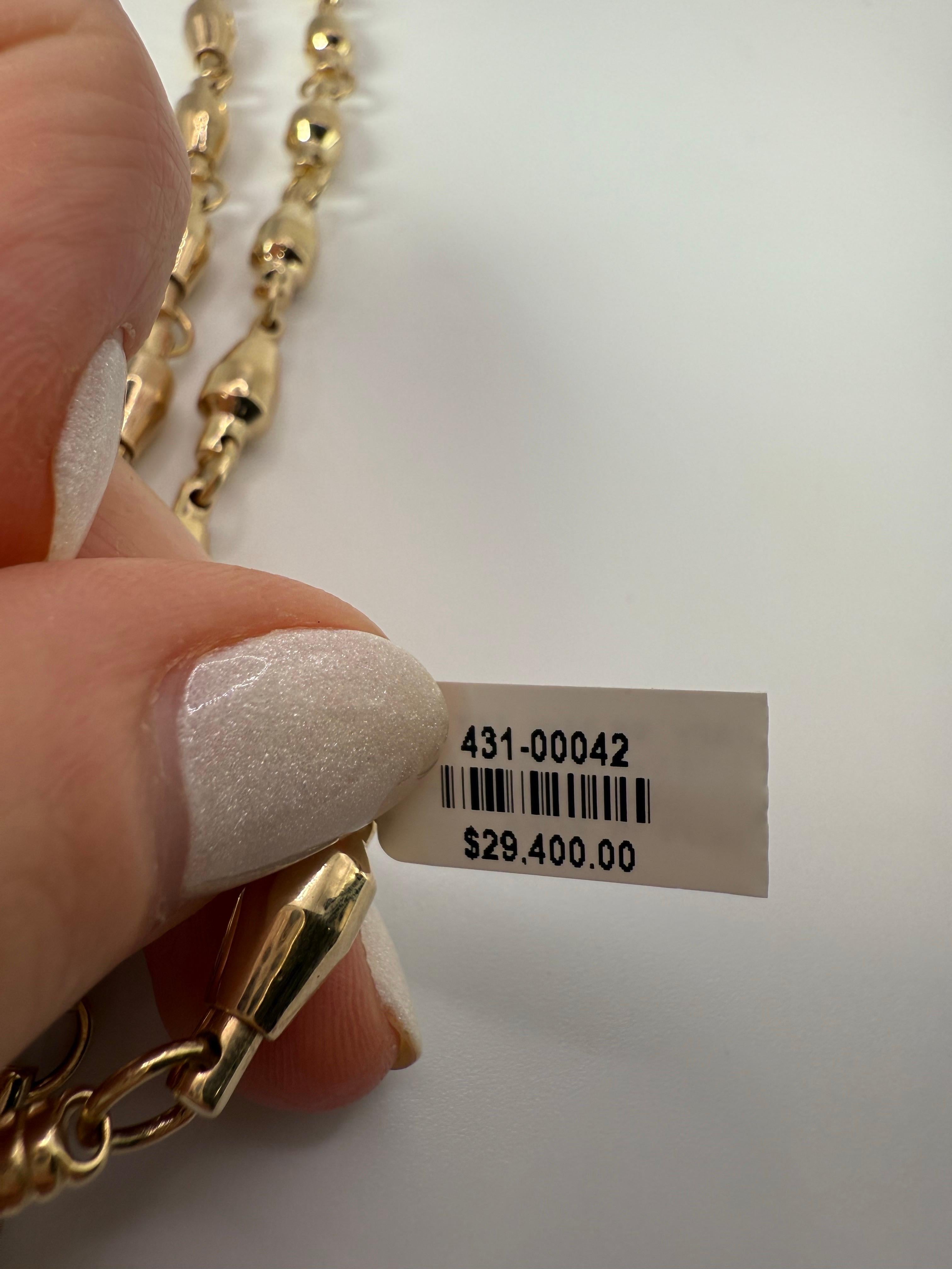83 grams Custom GOLD chain 18KT yellow gold UNISEX For Sale 2
