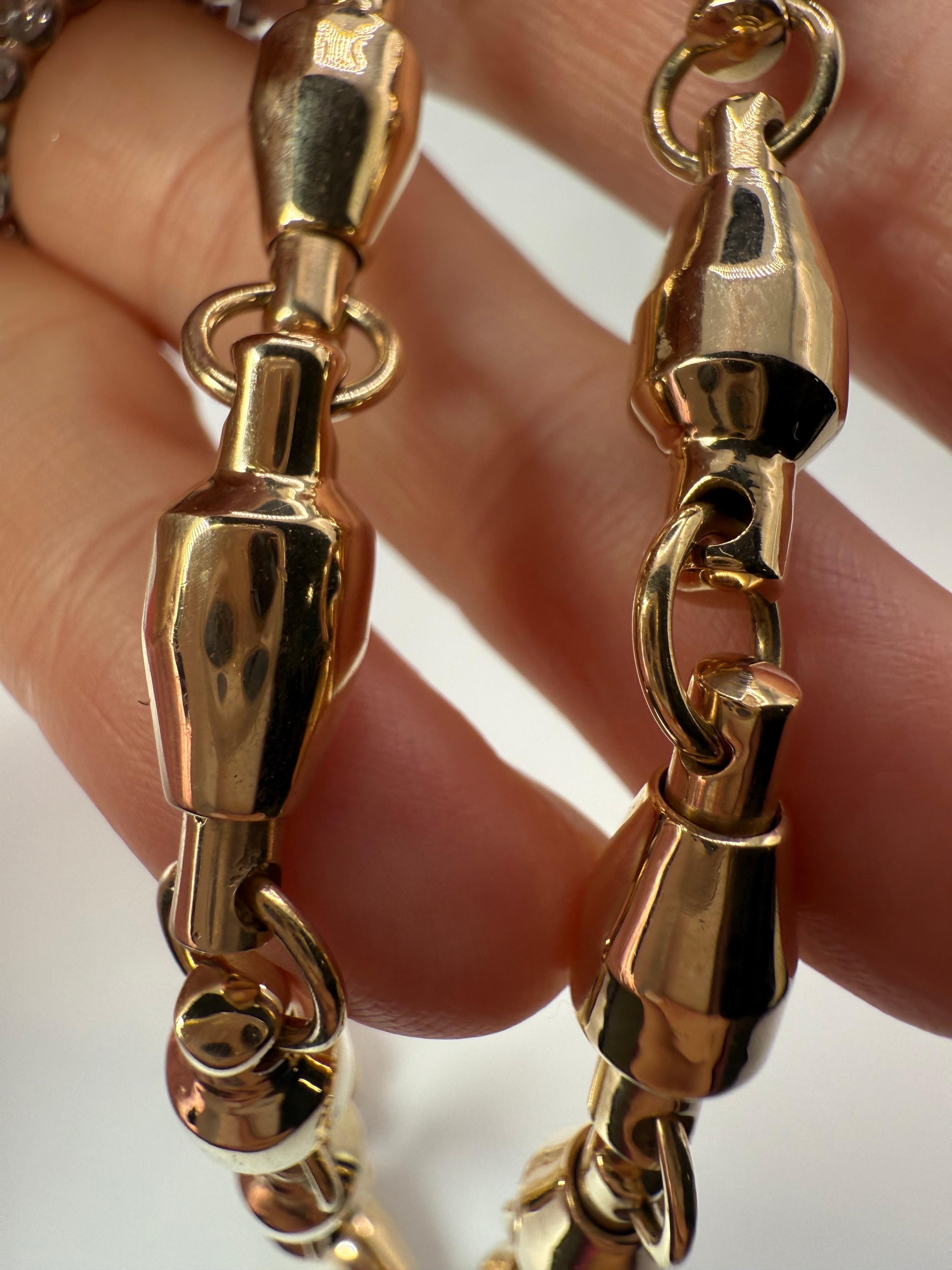 83 grams Custom GOLD chain 18KT yellow gold UNISEX For Sale 3