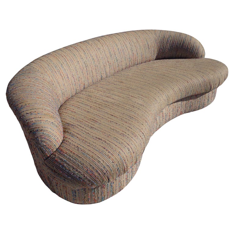 Modern Curved Kidney Shaped Sofa at 1stDibs