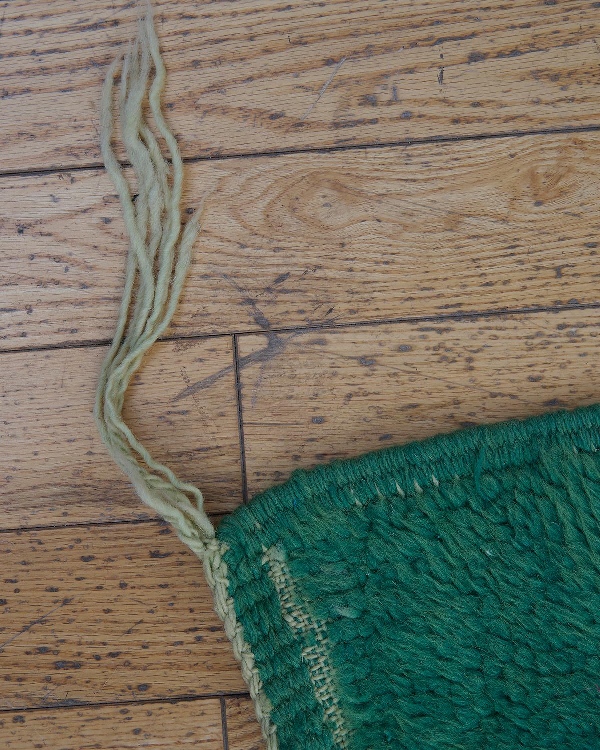 8’3” x 11’8 1/2” Marilla Blue, Green Handmade Moroccan Wool Beni M’rirt Rug For Sale 1