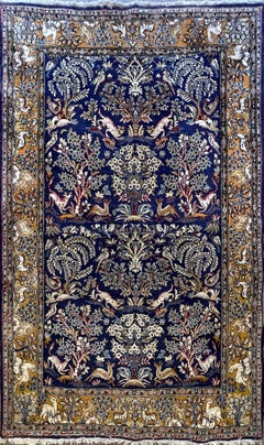 830 - Bellissimo tappeto Qom Vintage Garden Design