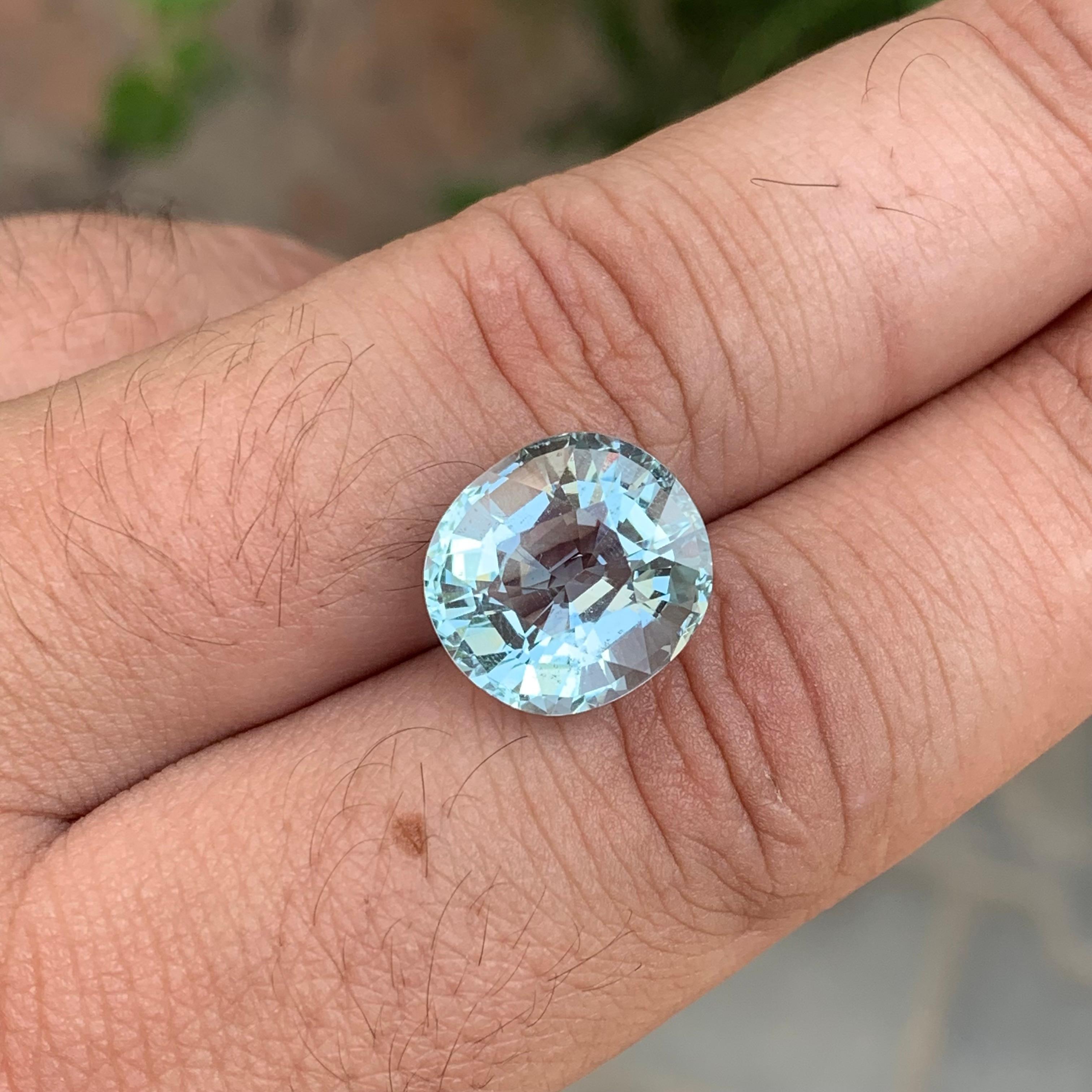 8,30 Karat natürlicher loser Aquamarin Edelstein aus Nigeria im Angebot 4