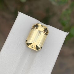 8.30 Carat Natural Loose Citrine Emerald Shape Gemstone