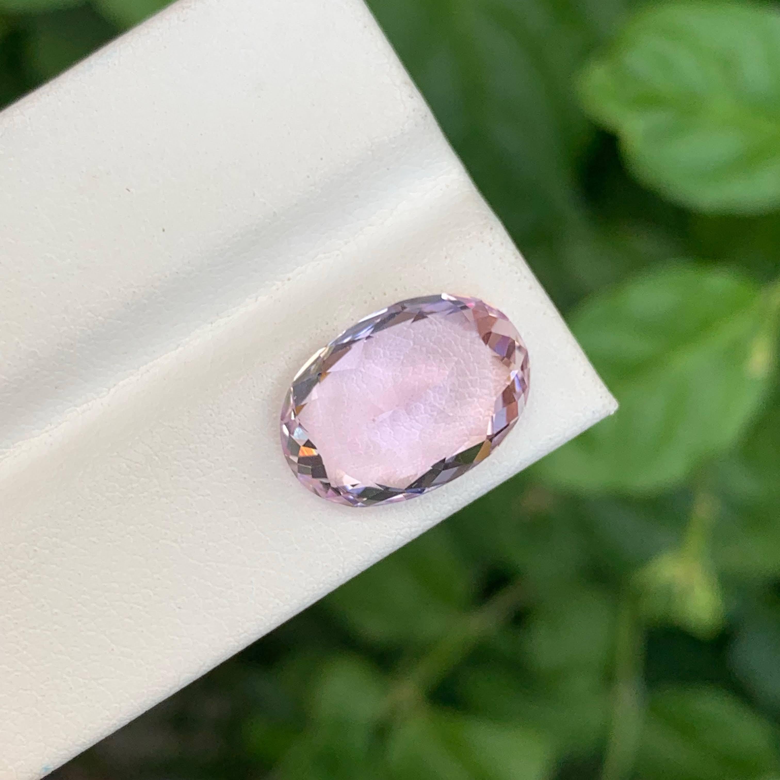 8.30 Carat Natural Loose Pink Morganite Stone Oval Cut Afghan Gemstone (pierre précieuse afghane) en vente 4