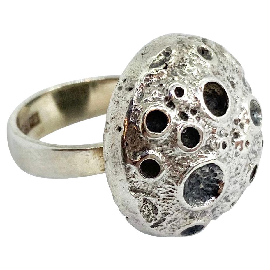 Bague finlandaise en argent 830 Bague de lune 1970