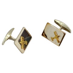 830 Silver Finland Saurum Osakeyhtiö Aircraft Cufflinks