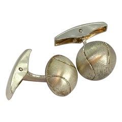 830 Silver Finland Tennis Cufflinks