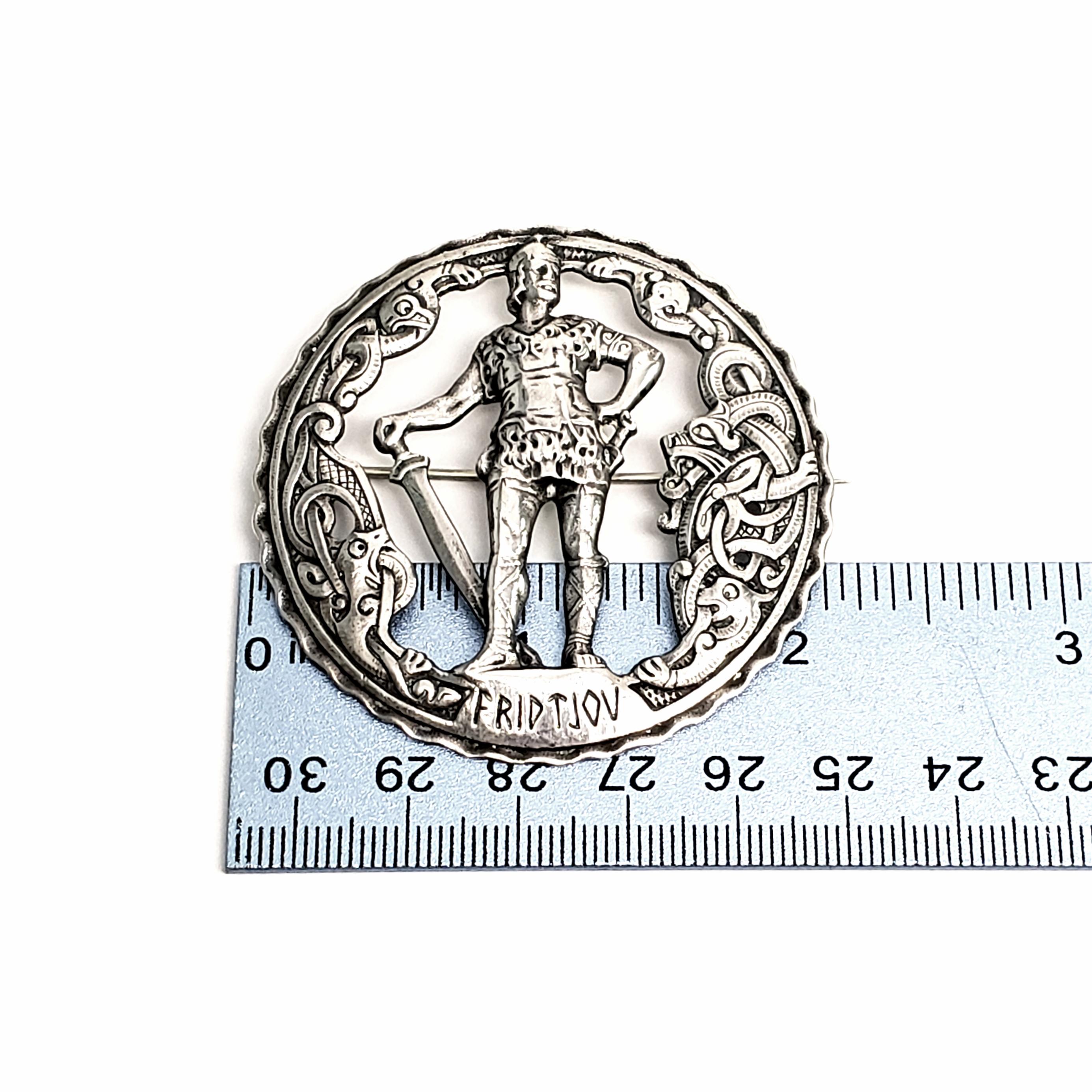 830 Silver Norway Fridtjov Warrior Pin 1