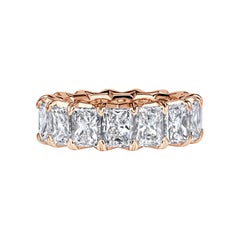8.30ct Radiant Cut Diamond Eternity Band in 18k Rose Gold