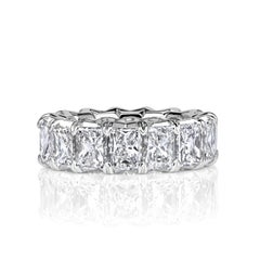 8.30ct Radiant Cut Diamond Eternity Band in 18k White Gold