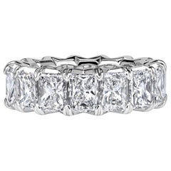 8.30ct Radiant Cut Diamond Eternity Band in 18k White Gold