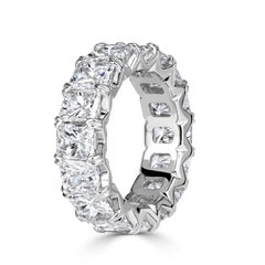 8.30ct Radiant Cut Diamond Eternity Band in Platinum