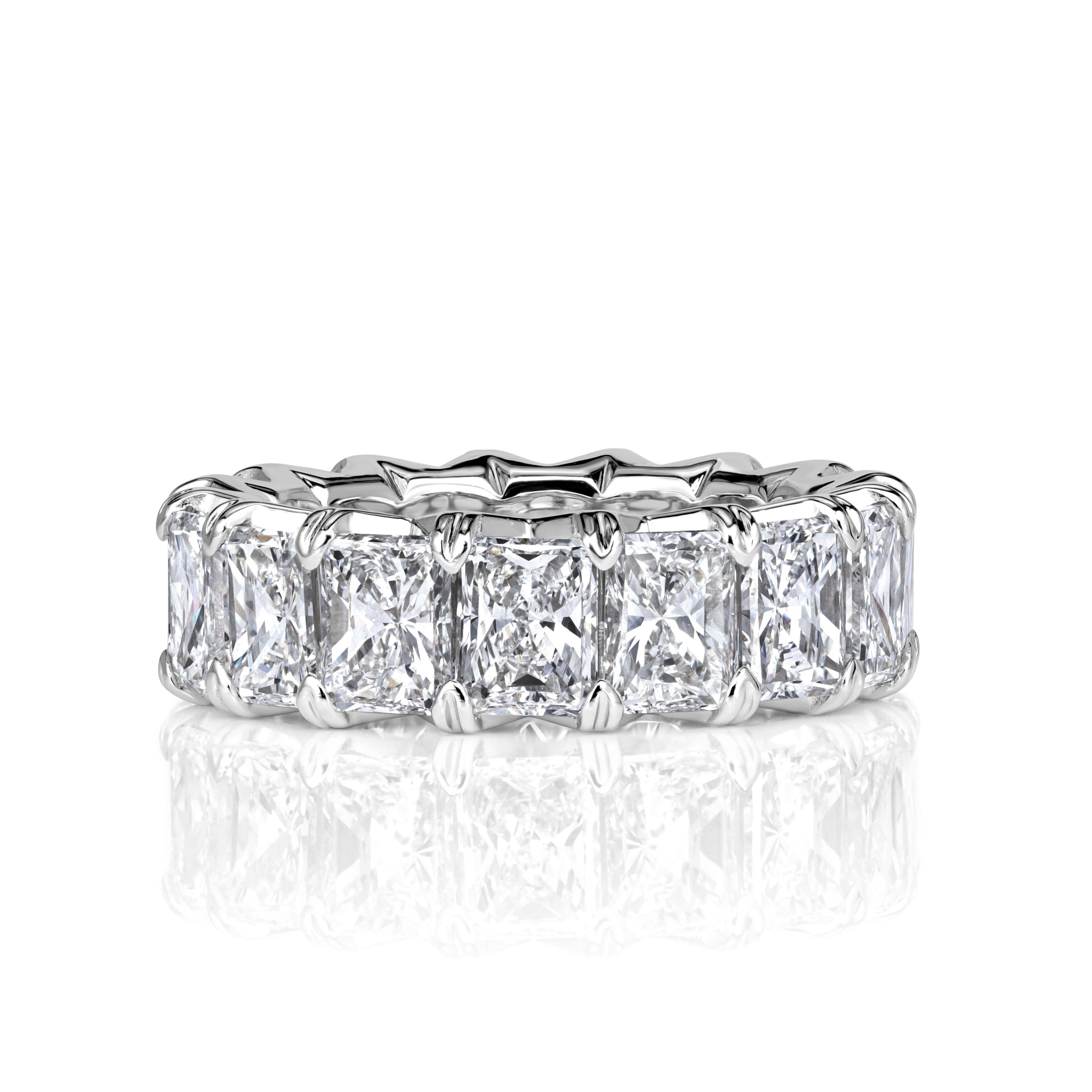 8.30ct Radiant Cut Diamond Eternity Band in Platinum