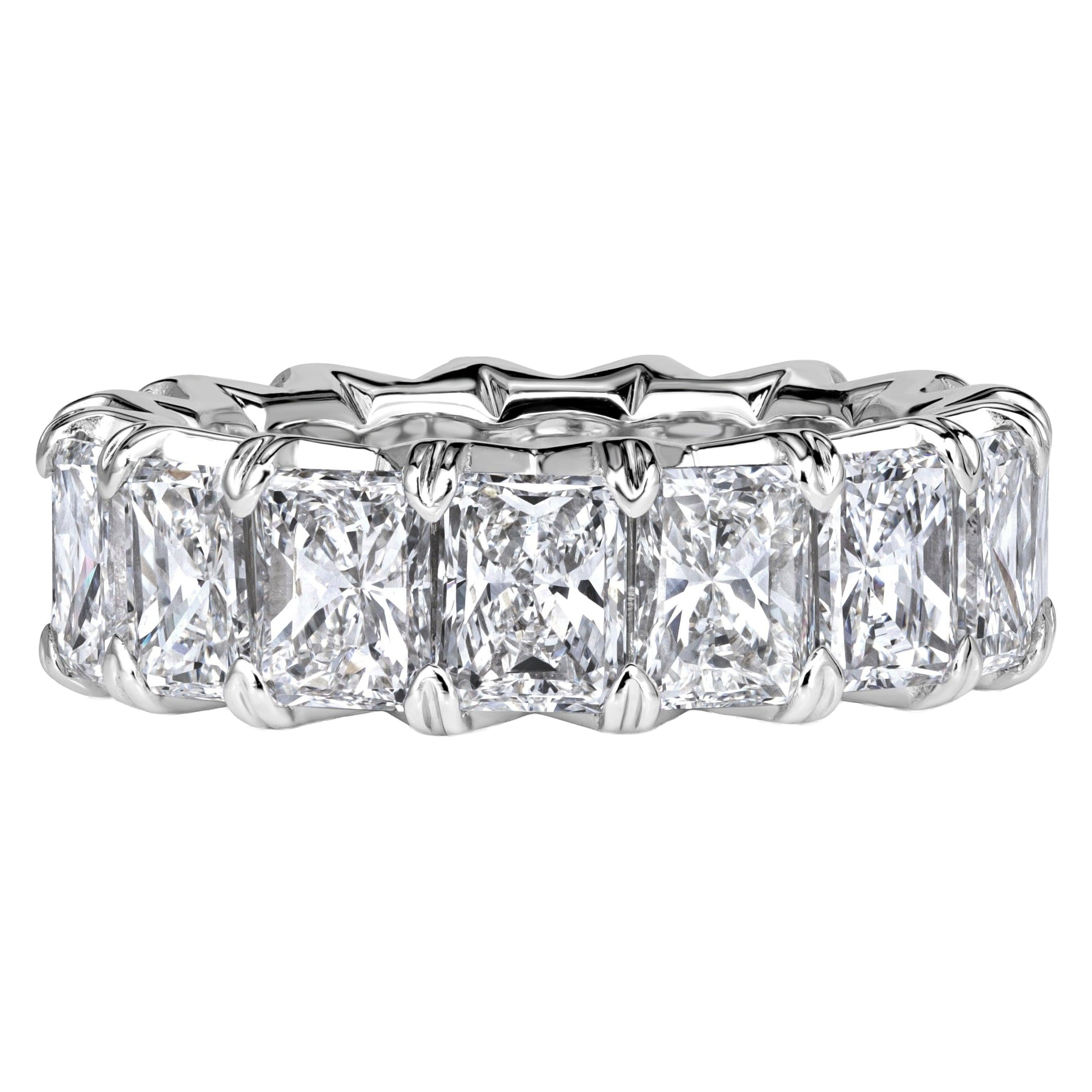 8.30ct Radiant Cut Diamond Eternity Band in Platinum