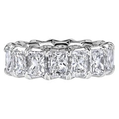 8.30ct Radiant Cut Diamond Eternity Band in Platinum