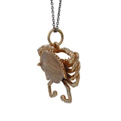 8.31 Gram Crab Pendant Necklace in Yellow Gold