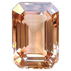 8.32 Carats Peach Tourmaline Octagon Faceted Top Quality Cut stone Natural Gem