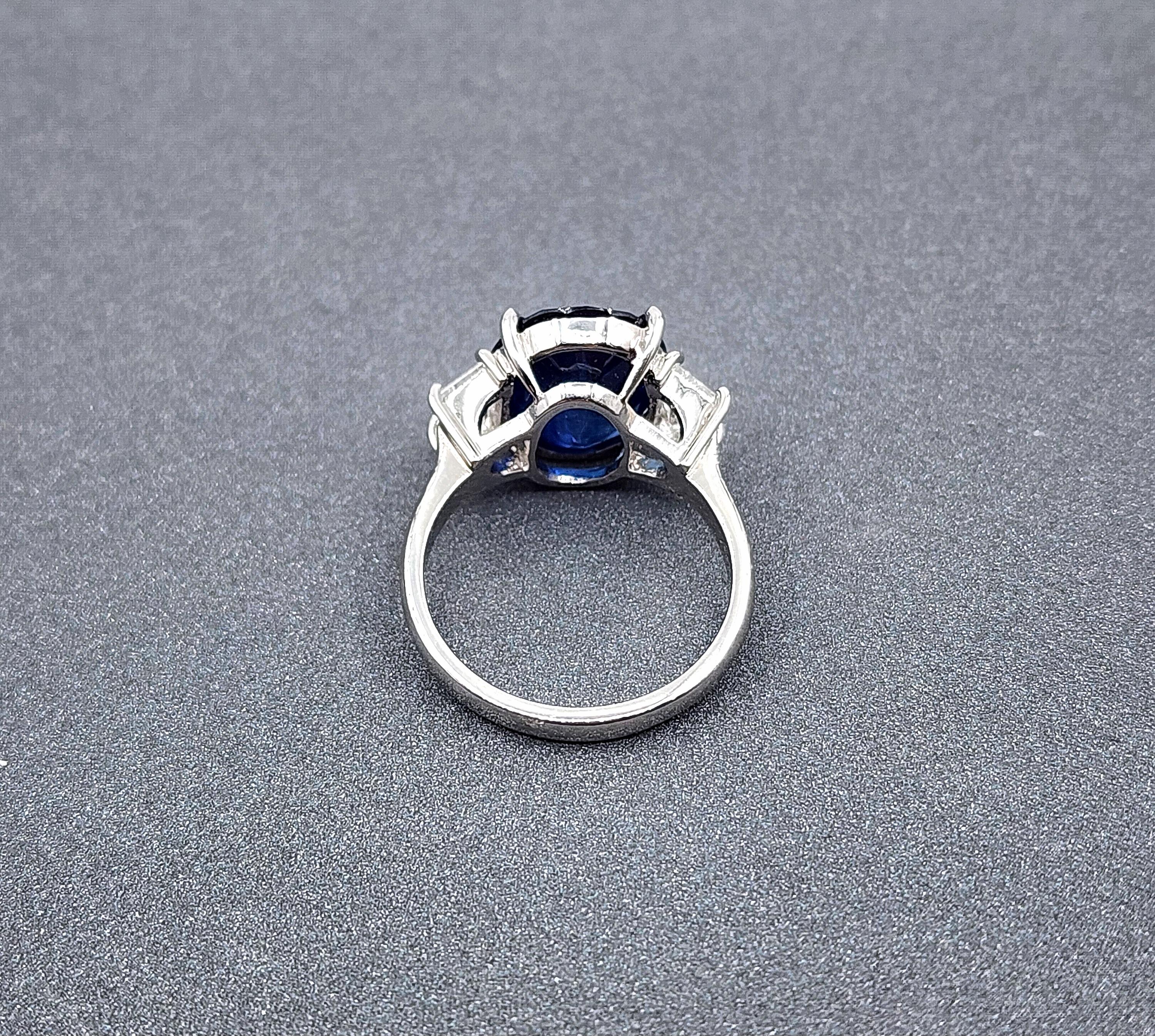 8.32 ct GIA Certified Natural Sapphire & Diamond Ring In New Condition In Chicago, IL